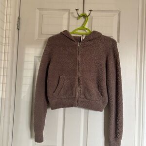 Aritzia Brown Hooded Sweatshirt